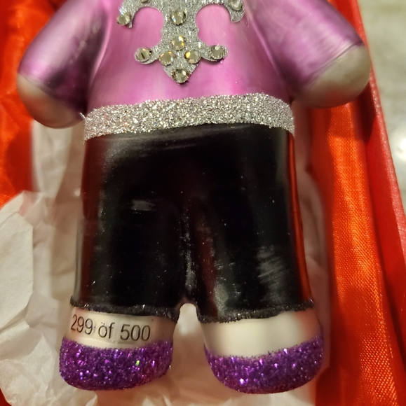 Frenchie blown glass and Swarovski Bear Ornament - Picture 5 of 5